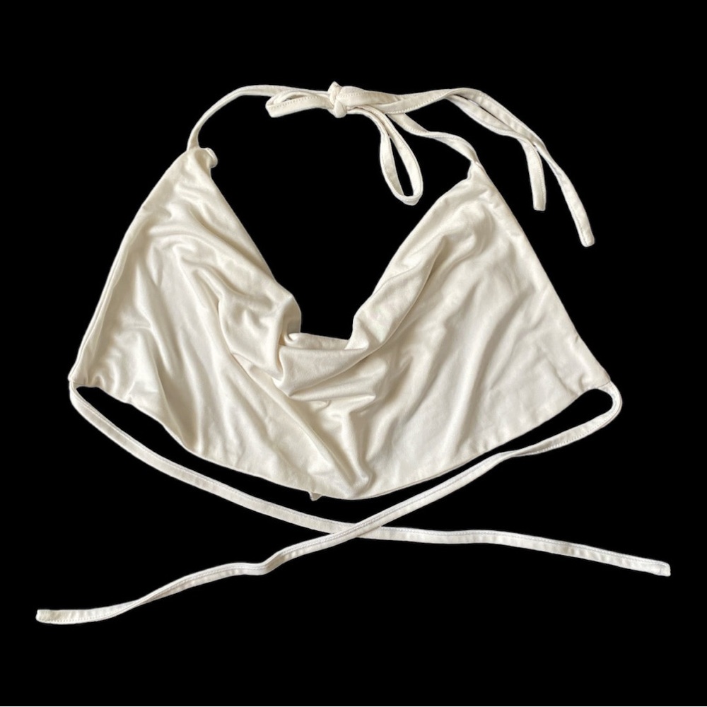I.AM.GIA casual white cropped cut top